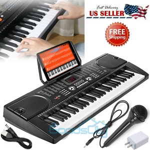 61 Key Digital Music Piano Keyboard -Portable Electronic Musical Instrument &Mic
