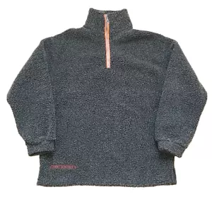 Vtg Oblivion Alton Towers Sherpa Fleece 1/4 Zip Pullover Sweatshirt UK 90s Rare - Picture 1 of 10