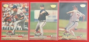 Lot Of 3 1993 Stadium Club Members Only GREG MADDUX 2, 665, & 750 Braves Cubs