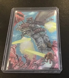 1996 Topps STAR WARS Finest #SWF1 BOBA FETT Chromium PROMO CARD -Rare - Picture 1 of 3