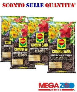 Terriccio Universale  COMPO SANA  100% 20 LT Torba Alta Qualità 4 CONFEZIONI - Foto 1 di 1