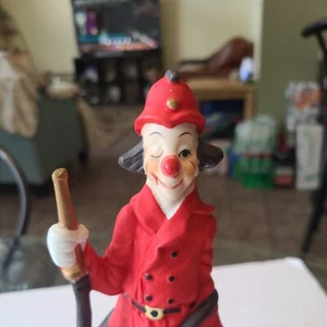 7" Fireman Clown by Seymour Mann Wrapped in Fire Hose Porcelain 1970-1980s - Picture 1 of 4