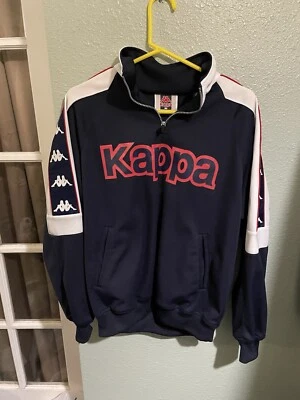 Chaqueta deportiva Kappa vintage años 90 para hombre M azul marino rojo cremallera Foto 1 de 4