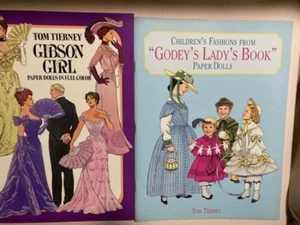 Konvolut 2 Papierpuppen: GIBSON GIRL / "GODEY'S LADY'S BOOK Tom Tierney ELEGANT!!! - Bild 1 von 5