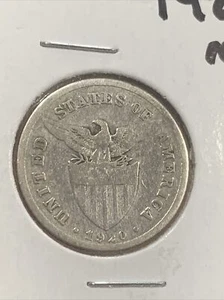 1920 - (M) US Philippines 20 Twenty Centavos Coin Circulated - Silver KM# 170 - Picture 1 of 6