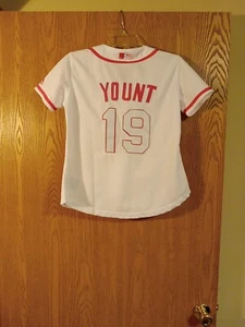 Robin Yount #19 Milwaukee Brewers Sewn Majestic Jersey Womens Small - Picture 1 of 6