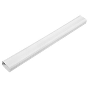 PVC Decorative Line Cover 3.3ft Lx3.9" W Straight Duct Protect Tubing White