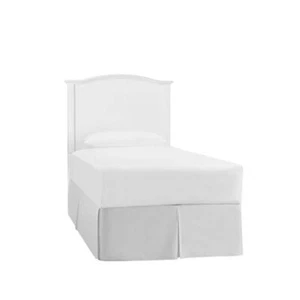 StyleWell Headboard Twin Size Classic Design Curved Back Panel Wood in White - Picture 1 of 5