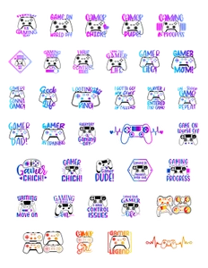 Paquete de 36 pegatinas para jugadores de una pulgada, mini pegatinas, lindas y divertidas calcomanías para computadora portátil - Imagen 1 de 2