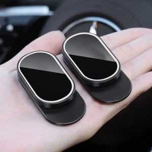 2x Black Magnetic Car Seat Belt Buckle Fixed Limiter Stopper Holder Accessories - Picture 1 of 8