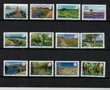 NEW 2023  12 timbres obl  série France terre de tourisme randonnées pédestres