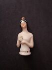 Porcelain Bisque Art Nouvea Deco German Flapper 1/2 Doll Pin Cushion Antique