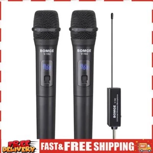 V-102 2 Stück kabellose Aufnahme-KTV-Mikrofone Treble Bass Channel Handheld Home - Bild 1 von 8
