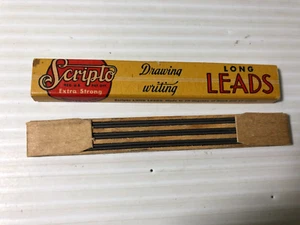 b Vintage SCRIPTO Drawing Writing LONG LEADS Full Box 6 Leads - Picture 1 of 2