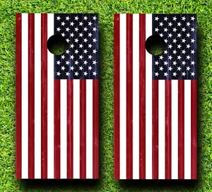 CH211 USA Flagge Cornhole Board Verpackung LAMINIERT Wraps Abziehbilder Vinyl Aufkleber - Bild 1 von 1