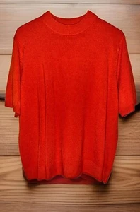 Sag Harbor - Women's XL Short Sleeve Sweater - Fall Orange - Picture 1 of 4