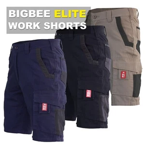 Cargo Shorts Mens Work Wear Cotton Drill UPF 50+ 13 pockets Modern Fitting - Picture 1 of 68