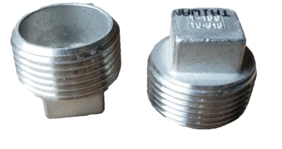 (QTY:2) 1-150 Threaded (NPT) Square Head Plug 1'' Stainless Steel TC-316 - Image 1 of 4