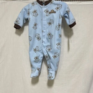 Just One You by Carters Sleep & Play Just Like Dad Monkey Blue Brown - Picture 1 of 4
