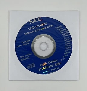 NEC LCD Monitor Public Display Software & Documentation CD 7A961793 - Picture 1 of 2