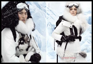 Moncler Gamme Rouge 2010er Print Werbung (2 Seiten) 2013 Husky Welpe - Bild 1 von 1