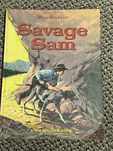Walt Disney Savage Sam Big Golden Book Mel Crawford - Picture 1 of 2