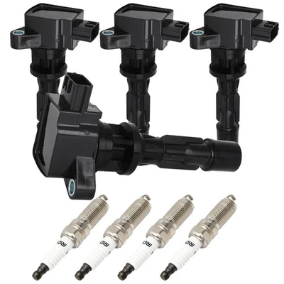 4 Pcs For Mazda 5 2008-2010 2012-2015 Ignition Coil & Spark Plug UF604 LF2L18100 - Image 1 of 4