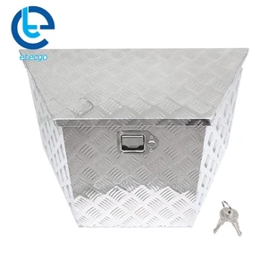 29X15X18 Aluminum Trailer Tongue Storage Truck Pickup RV ATV Tool Box Silver - Picture 1 of 15