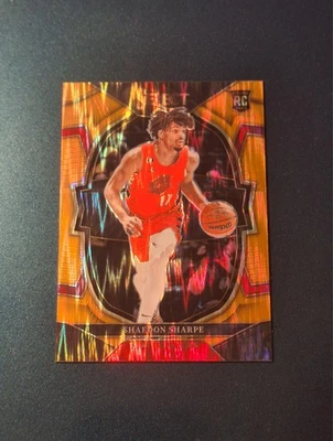Shaedon Sharpe 2022-23 Select ORANGE FLASH PRIZM Rookie Card #71 RC Trailblazers - Image 1 of 2