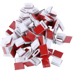 Adhesive Cable Clips, 100Pcs Wire Clips Cable Wire Management Holder Clamps9876 - Afbeelding 1 van 8