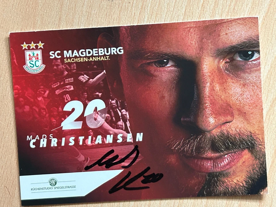 Mads Christiansen SC Magdeburg Autogrammkarte original signiert #46058 - Bild 1 von 1