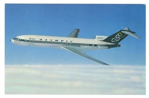 Athens Greece Olympic Airways Boeing 727-200 Aerial Postcard - Picture 1 of 2