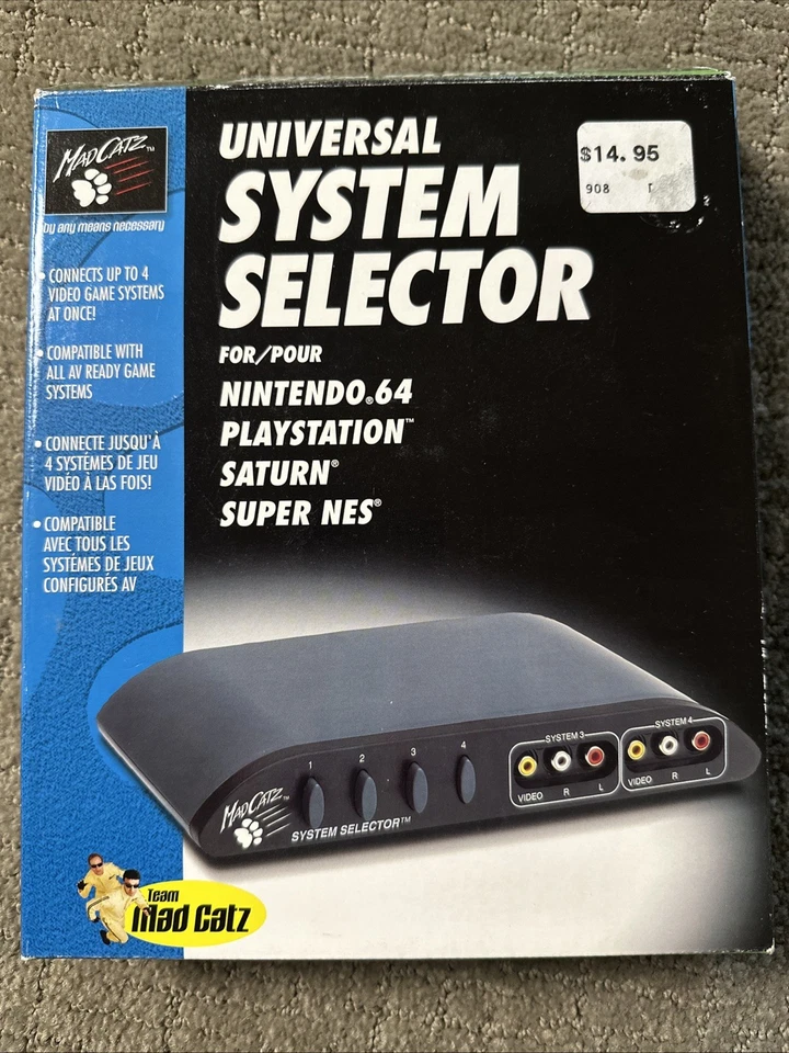 MadCatz Universal System Selector for N64 Playstation PS1 Saturn SNES! - Image 1 of 4