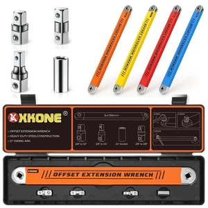 Offset Extension Wrench Set(4 Colors),15.4" Wrench with 1/4",3/8",1/2" Square... - Picture 1 of 6