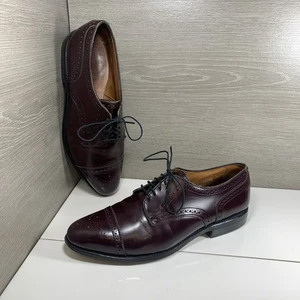 Allen Edmonds Sanford burgunderrot Leder Kappe Zehe Oxford elegante Schuhe Größe 8,5 D - Bild 1 von 11