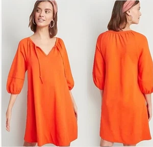 Anthropologie Anais Peasant Dress Tunic Transitional Boho Artsy Minimal - Picture 1 of 8