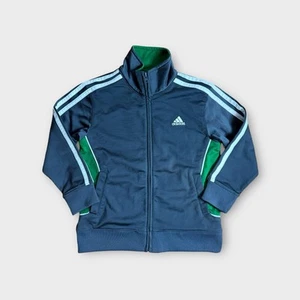 Adidas Gray & Green Cowl Neck Full Zip Sweatshirt - Picture 1 of 5