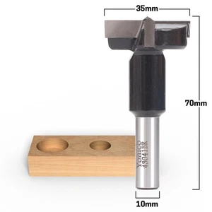 35mm Right Hand Brad Point Boring Bit - 10mm Shank - Yonico 43041BR - Foto 1 di 1