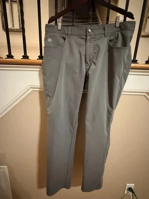 Pantalones de rendimiento Peter Millar EB66 36x32 gris vendaval 5 bolsillos elásticos Foto 1 de 4