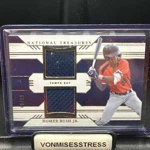 2024 National Treasures Homer Bush Jr. Dual Relic #d 49/99 - Picture 1 of 2