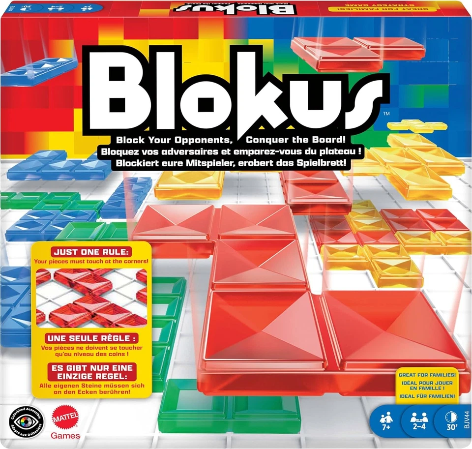 Mattel Games Blokus, Family Board Game for Kids and Adults Blokus Original  - Image 1 of 4