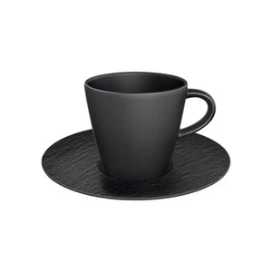 Villeroy & Boch Manufacture Rock Noire Coffee Cup & Saucer - Picture 1 of 5