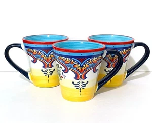 3er Set Euro Ceramica Zanzibar Collection Lebendige Keramik Kaffee Tee Tassen - Bild 1 von 5