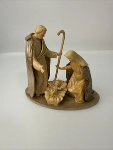 Vintage Plastic Nativity Scene Made in Italy - 3.5" Wide, Brown/Cream, Creche - Picture 1 of 9