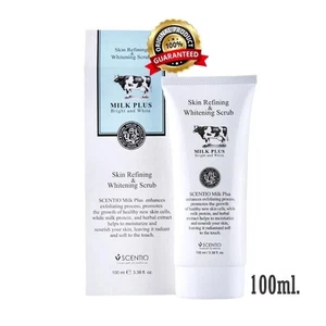 Scentio Refining & Whitening Skin Milk Plus Gel Scrub Healthy Smooth Skin 100ml - Picture 1 of 6
