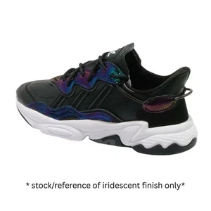 Womens adidas Originals Ozweego Black Purple Iridescent Sneaker Shoe Sz 9 EG9160 - Picture 1 of 13