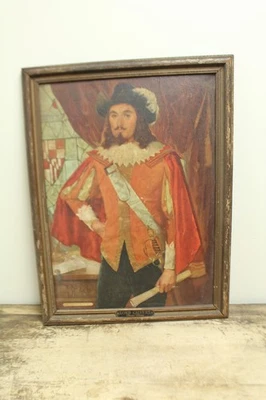 Vintage Lord Calvert Whiskey Framed Portrait Sign Advertisement Mancave, Bar - Image 1 of 4