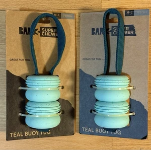 Bark Box Super Chewer türkis Boje Schlepper Hundespielzeug 2er-Set extra robust blau - Bild 1 von 2