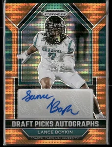 Lance Boykin Auto Orange Pulsar AU 2023 Panini Prizm DP Coastal Carolina - Picture 1 of 2