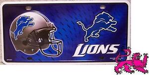 NFL Aluminum License Plate Detroit Lions NEW
